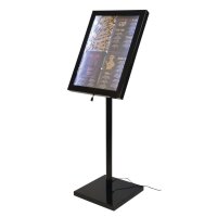 Securit LED-Displaykasten 4 x A4 komplett mit Stange und Soc