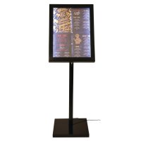 Securit LED-Displaykasten 4 x A4 komplett mit Stange und Soc