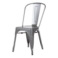 Bolero Bistro Stahl Beistellstühle Gun Metal Grau (4 St