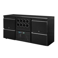 Polar Serie U Barkühlschrank 4 Schubladen mit Flaschenkühlbereich (8 Flaschen)