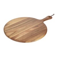 Olympia rundes Servierbrett Akazienholz mit Griff 35,5cm 3
