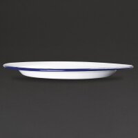 Olympia emaillierte Essteller weiß-blau 24,5cm (6 St&u