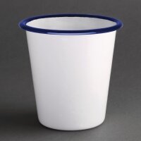 Olympia emaillierte Becher weiß-bl gallery