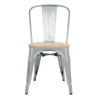 Bolero Bistro Stühle aus verzinktem Stahl mit Holzsitz 