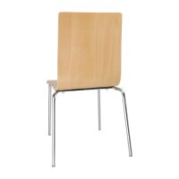 Bolero Stuhl mit eckiger Rückenlehne Buche (4 Stüc