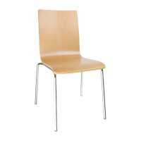 Bolero Stuhl mit eckiger Rückenlehne Buche (4 Stüc