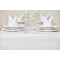 Mitre Luxury Satin Band Tischdecke weiß 137cm 3