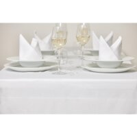 Mitre Luxury Satin Band Tischdecke weiß 137 x 178cm 2