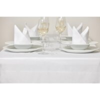 Mitre Luxury Satin Band Tischdecke weiß 137 x 228cm 3