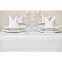Mitre Luxury Satin Band Tischdecke weiß 178 x 365cm 3