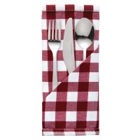 Mitre Comfort Gingham Servietten rot-weiß kariert 41cm