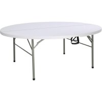 Bolero runder Klapptisch weiß 183cm 3