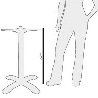 Bolero Tischfuß Gusseisen 72cm hoch 1