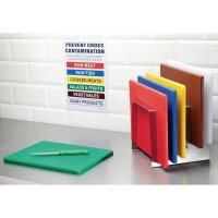 Hygiplas Edelstahl-Ständer mit Stufen für 6 Schnei