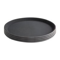 Olympia Kristallon Fiberglas Runde Rutschfeste Tablett Schwa