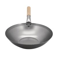 Vogue Wok aus Stahl mit flachem Boden 330mm