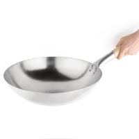 Vogue Stahl Wok runder Boden 35,5cm