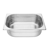 Vogue GN-Behälter Edelstahl 10cm GN1/2 gelocht