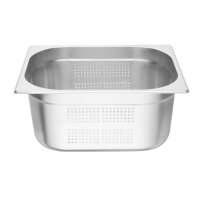 Vogue GN-Behälter Edelstahl 15cm GN1/2 gelocht