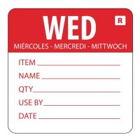 Hygiplas Farbcodesticker Mittwoch (500 Stück)