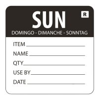 Hygiplas Farbcodesticker Sonntag (500 Stück)