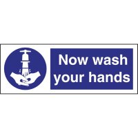 Vogue Hinweisschild "Now wash your hands" Jetzt...