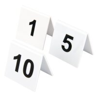 Beaumont Tischnummernschilder Kunststoff 1 - 10 3