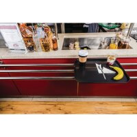 Olympia Kristallon Polypropylen Fast-Food-Tablett Schwarz Mi