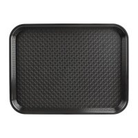 Olympia Kristallon Polypropylen Fast-Food-Tablett Schwarz Mi