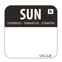 Vogue Etikettenset 2,5cm mit Edelstahlspender