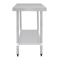 Vogue Edelstahl Arbeitstisch mit Regalboden 120 x 60cm