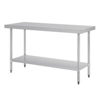 Vogue Edelstahl Arbeitstisch mit Regalboden 150 x 60cm
