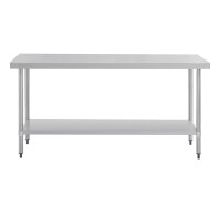 Vogue Edelstahl Arbeitstisch mit Regalboden 180 x 60cm
