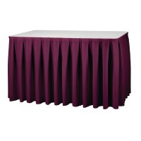 Skirting mit Kellerfalten bordeauxrot 2