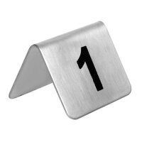 Olympia Tischnummernschilder Edelstahl 1 - 10 (10 Stück