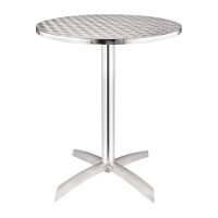 Bolero runder klappbarer Tisch Edelstahl 1 Bein 60cm