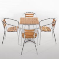 Bolero quadratischer Tisch Eschenholz 1 Bein 60cm