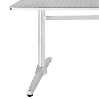Bolero rechteckiger Tisch Edelstahl 120 x 60cm