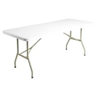Bolero rechteckiger Klapptisch weiß 182,7cm 2