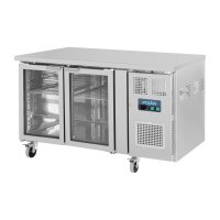 Polar U-Serie Premium 2-türiger Thekenkühlschrank mit Glastüren