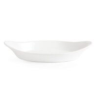 Olympia Whiteware ovale Gratinschalen weiß 23 x 13cm (