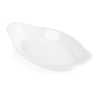 Olympia Whiteware ovale Gratinschalen weiß 23 x 13cm (