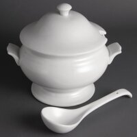 Olympia Whiteware Suppenterrine und Kelle 2,5L