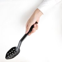 Vogue Servierlöffel perforiert schwarz 28cm 2