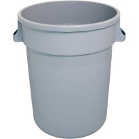 Abfallcontainer rund, grau, 80 Liter