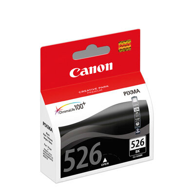 Canon CLI-526BK - Tinte schwarz für PIXMA, ca. 665 Seiten, MG5150 / MG5220 / MG5220 / MG5250 / MG6120 / MG6150 / MG8120 / IP4820 / IP4850