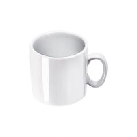 Becher mit Henkel, stapelbar, reinwei&szlig;es...