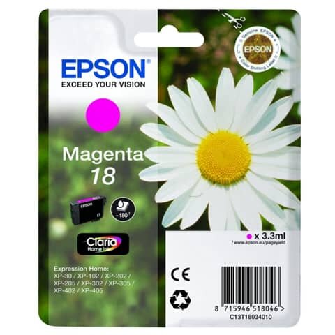 C13T18034012 EPSON XP Tinte magenta ST
