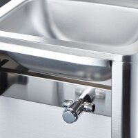 Handwaschbecken zur Wandmontage 400x330x570 mm, mit Kniebedi
