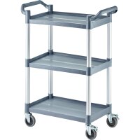 Servierwagen aus Kunststoff, mit drei Borden, 860 x 425 x...